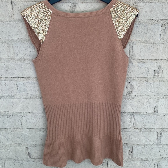 BCBGMax Azria Y2K cashmere and silk cap sleeve sweater. Size S - Picture 6 of 9